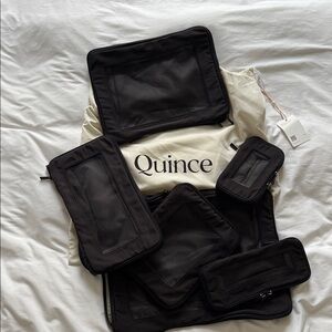 Quince Black Packing cubes NWT